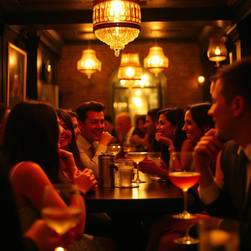 Ospiti eleganti durante una festa privata al THEGRADO Torino